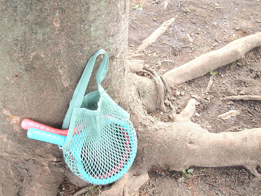 無印良品のコットンメッシュバッグ