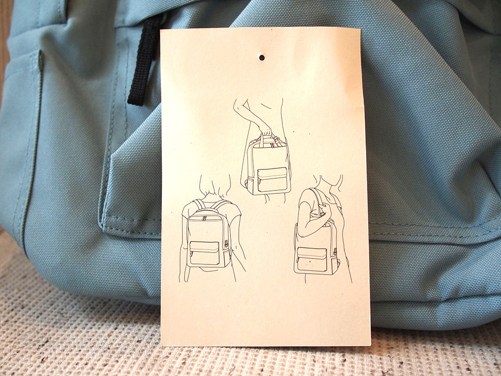 無印良品「手提げとしても使えるリュックサック」の説明書