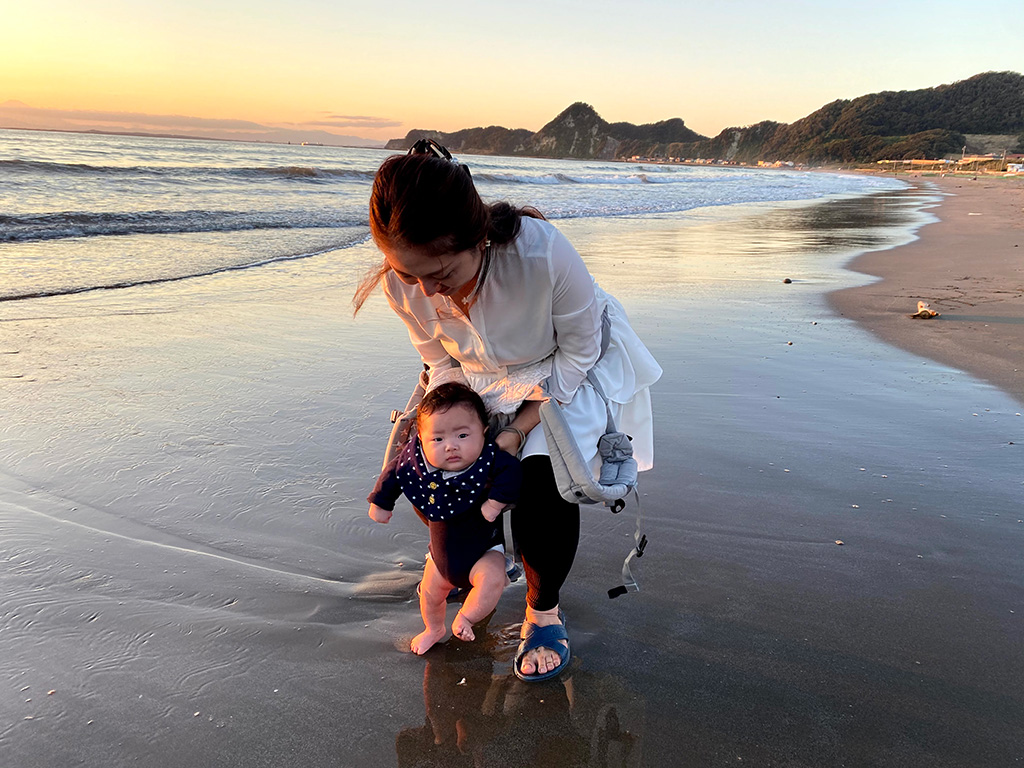 初めての海体験をしに来た都内在住の友人と産後3ヶ月の赤ちゃん│移住インタビュー(千葉県/南房総市)