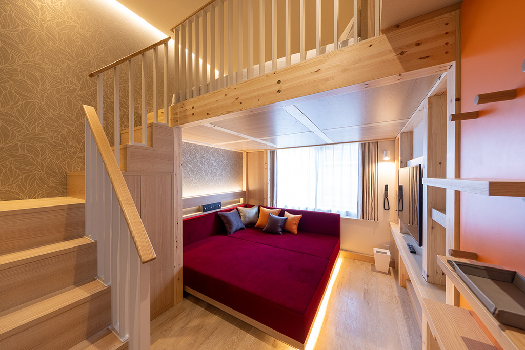虹館の客室:ロフトルーム/別府温泉 杉乃井ホテル(大分県/別府市)