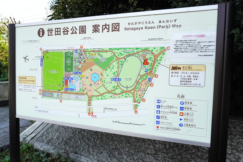 園内案内図/世田谷公園（東京都/世田谷区）