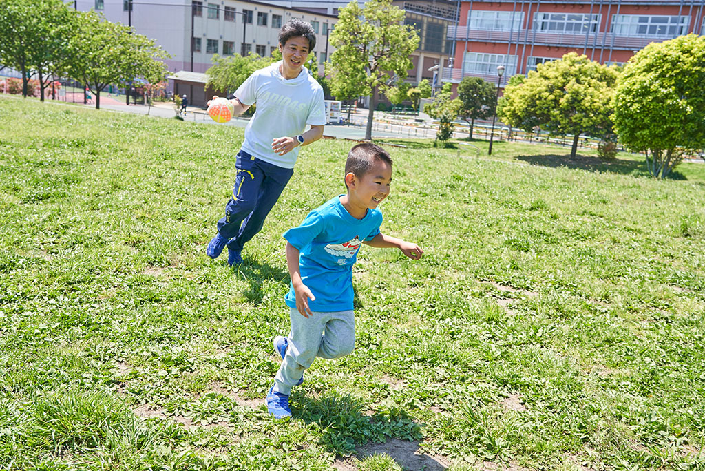 ボールあて・ボールよけをする様子
