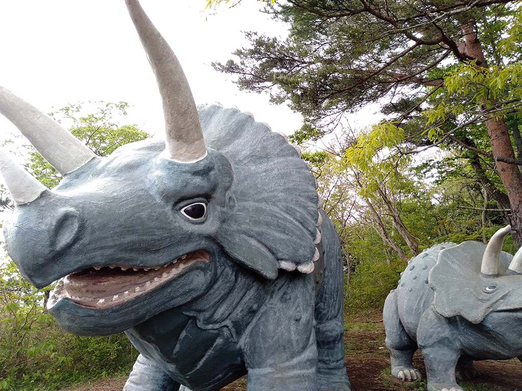 トリケラトプスのオブジェ/恐竜広場（小室山公園内）（静岡県/伊東市）