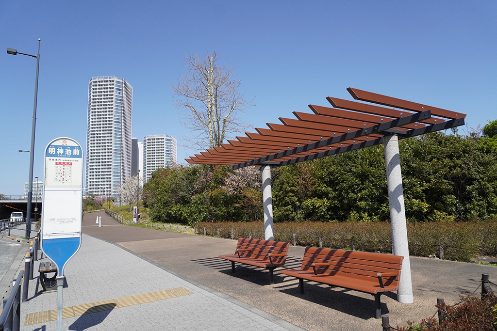 「明神池前」バス停/二子玉川公園（東京都/世田谷区）