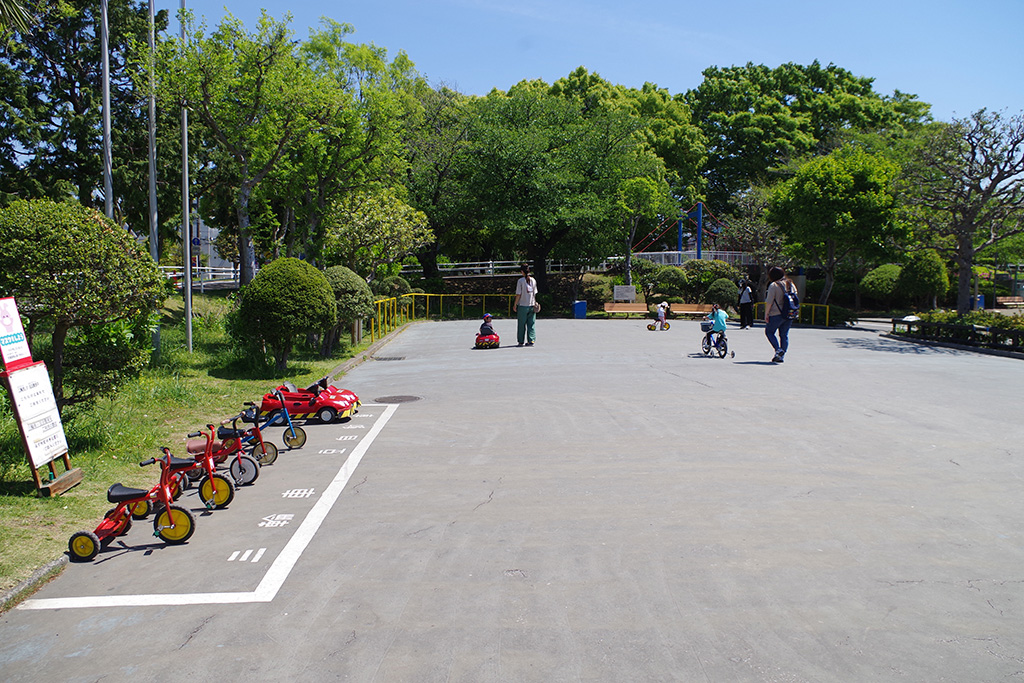 「交通公園」の三輪車と豆自動車/上千葉砂原公園(東京都/葛飾区)