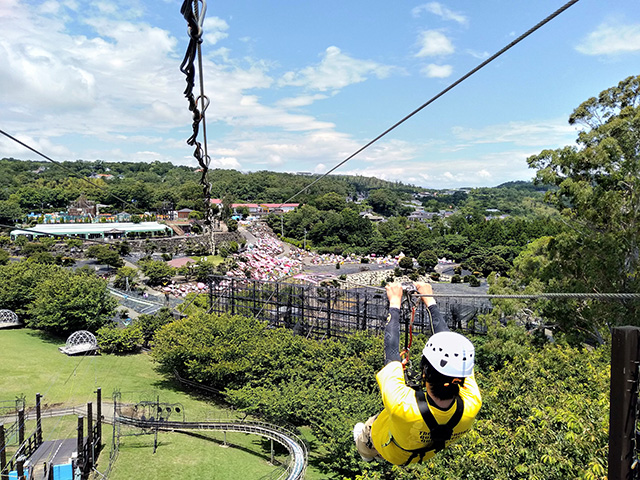 「ジップライン～風KAZE～」/伊豆ぐらんぱる公園（静岡県/伊東市）