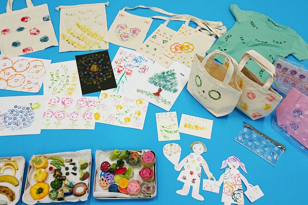 野菜スタンプのやり方！おすすめの野菜とアイデアを紹介！小松菜の花束、オクラとブロッコリーの花火など