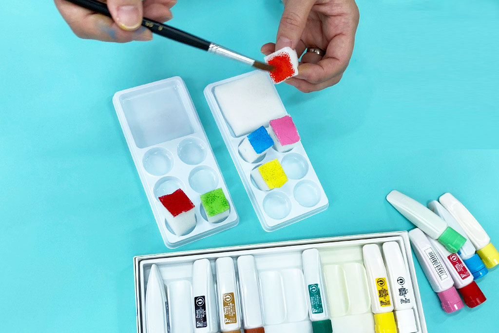 絵具のつけ方のコツ