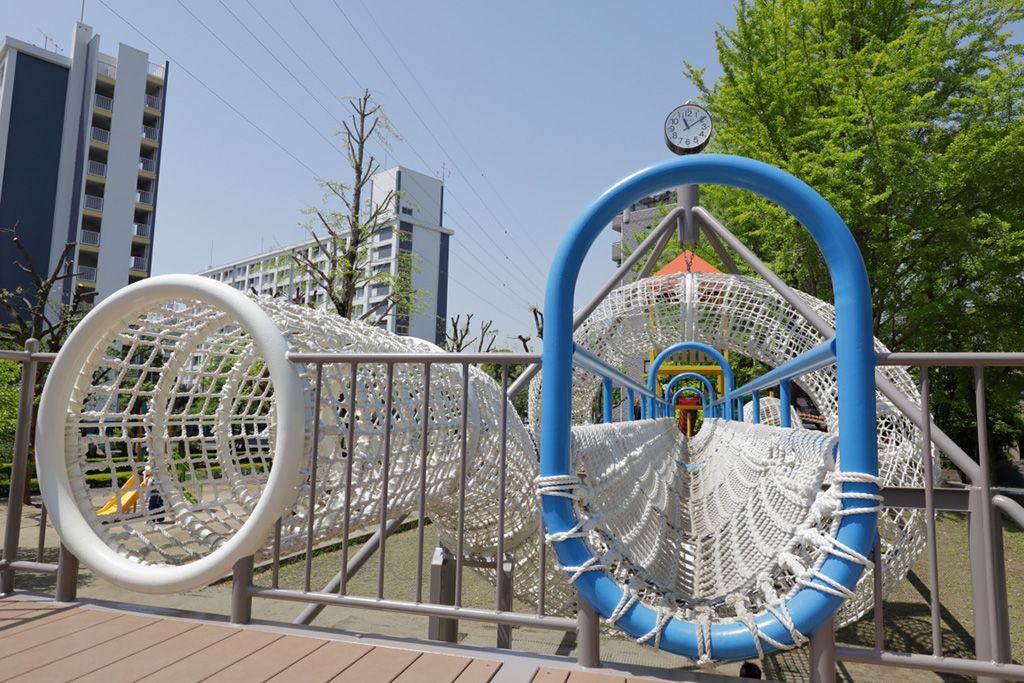「リングネット＆吊り橋」／宇喜田さくら公園（東京都／江戸川区）