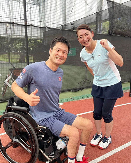 車いすテニス 日本代表の国枝慎吾選手と杉山愛さん