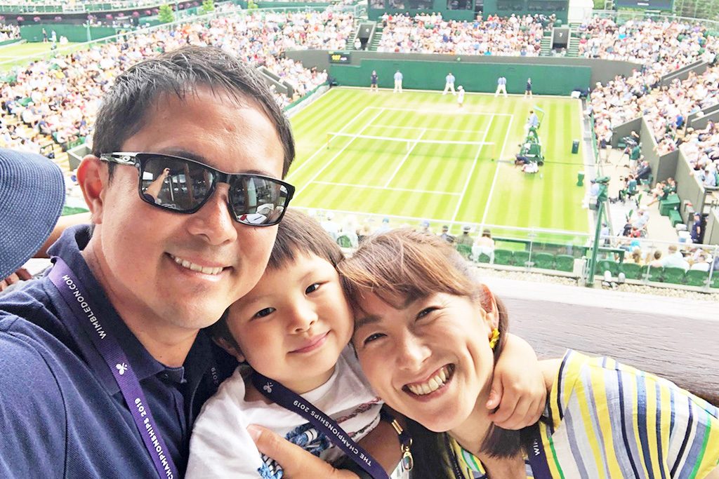 親子でウインブルドンを観戦