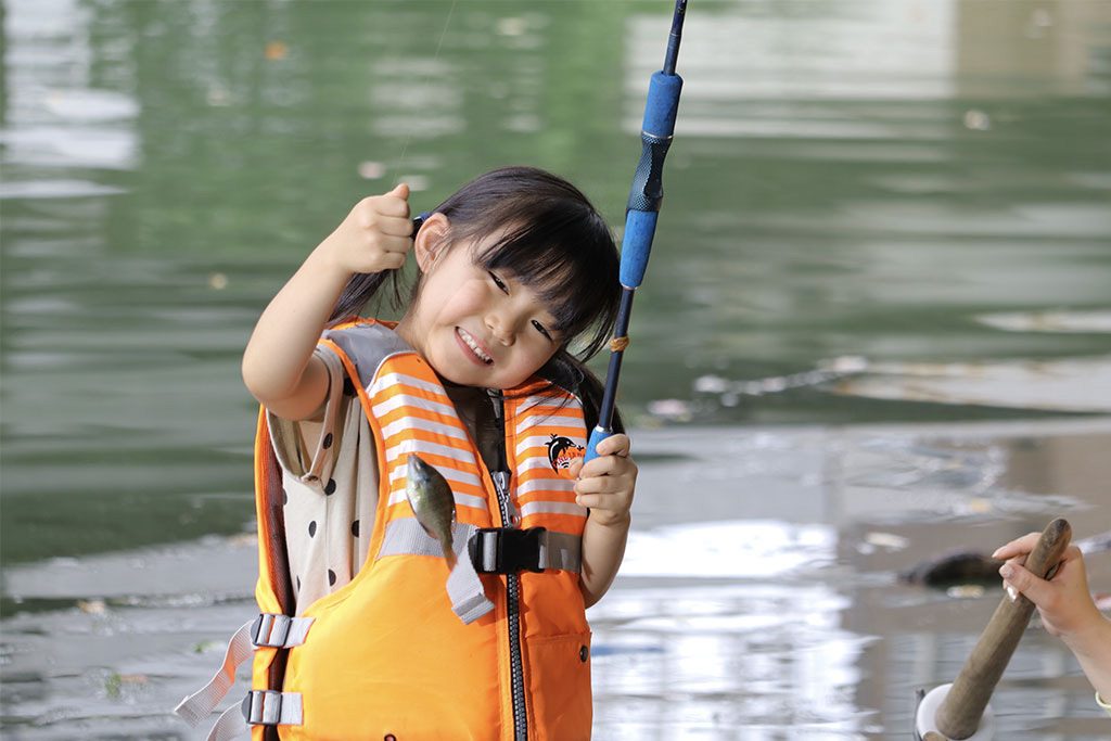 ボート釣り体験の様子