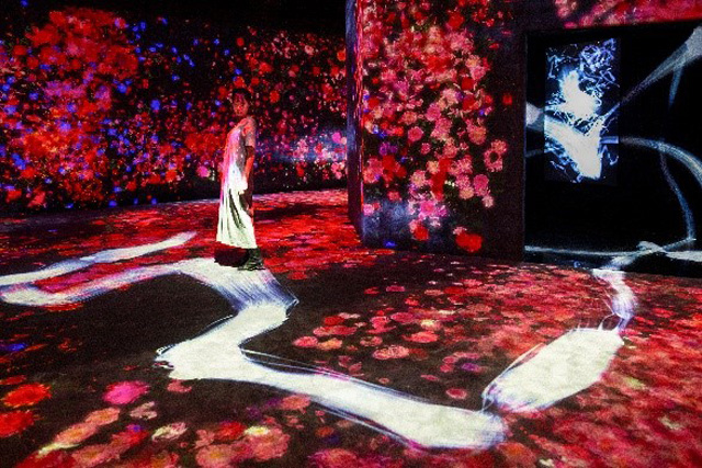 反転無分別、境界を越えて描かれる – One Stroke, Cold Light/エプソン チームラボボーダレス（東京都/江東区）