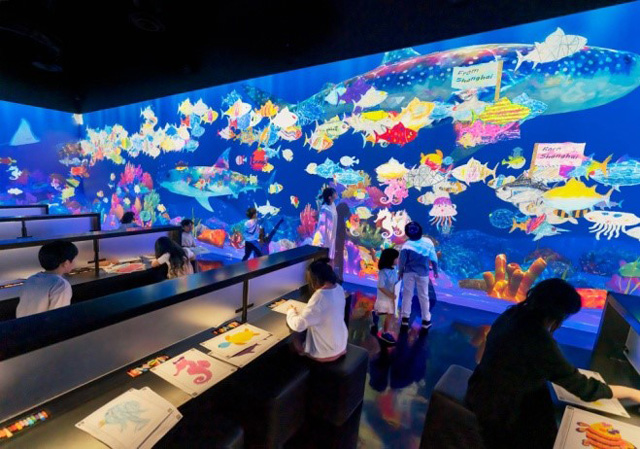 世界とつながったお絵かき水族館/エプソン チームラボボーダレス（東京都/江東区）