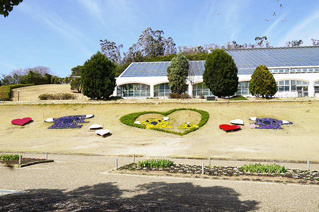 植物館前の芝生/淡路ファームパーク イングランドの丘（兵庫県/南あわじ市）