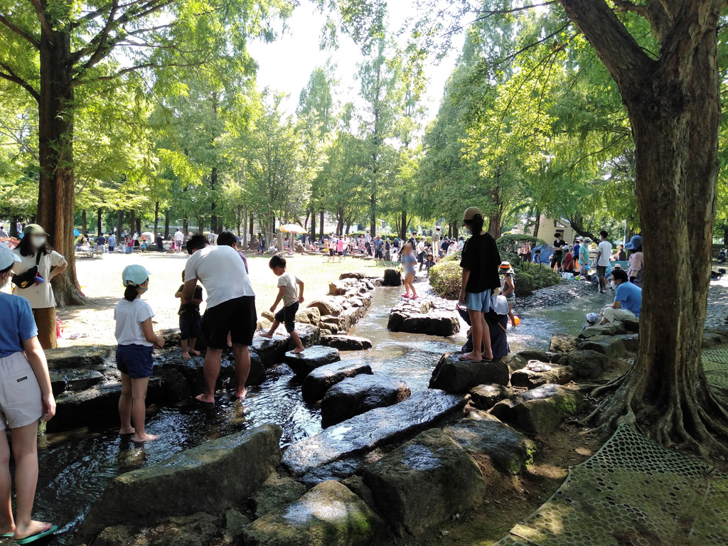 ジャブジャブ池の様子/大崎公園(埼玉県/さいたま市)