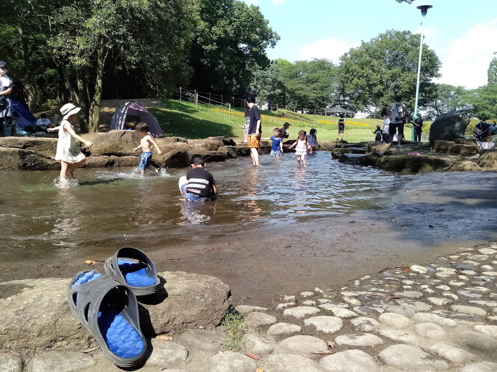 ジャブジャブ池の様子/大崎公園(埼玉県/さいたま市)