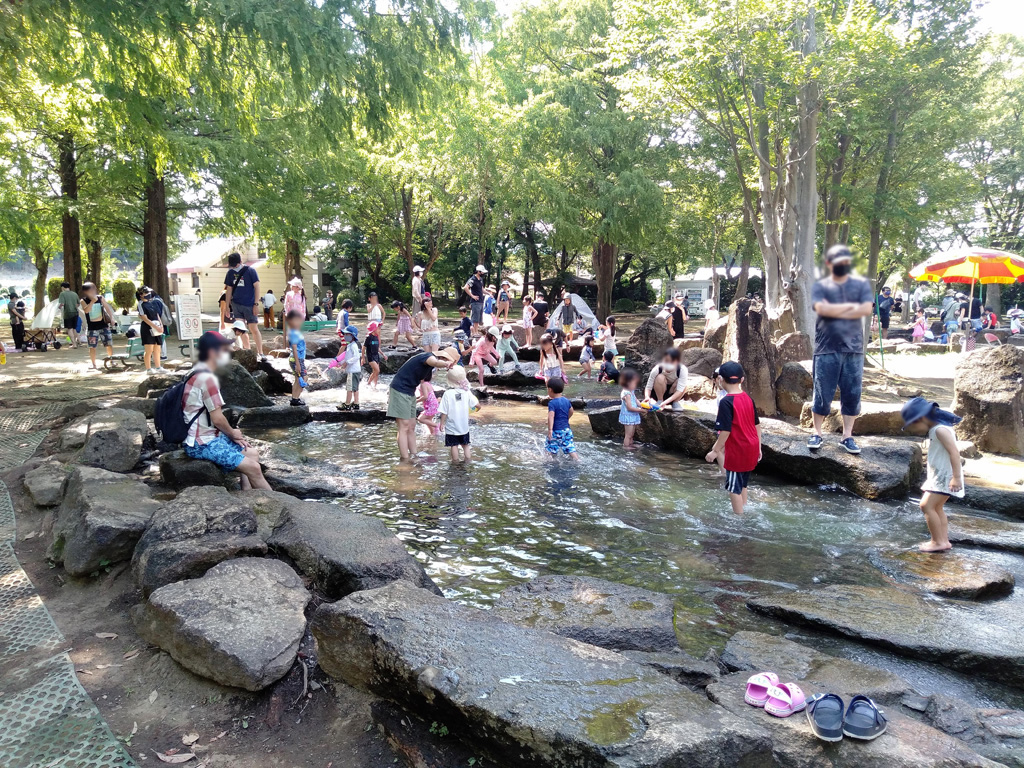 ジャブジャブ池の様子/大崎公園(埼玉県/さいたま市)