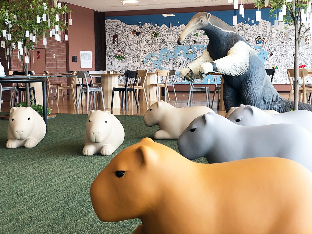 触り心地が気持ちがいいカピバラたち/JICA横浜（神奈川県/横浜市）