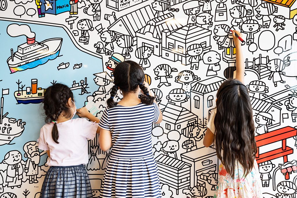 イクタケマコトによるぬり絵作品「日系移民の歩み」/JICA横浜（神奈川県/横浜市）