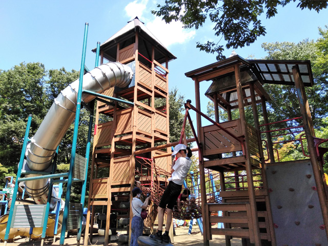 複合遊具のような「生活水供給」というポイントも／ありのみコース（千葉県/市川市）