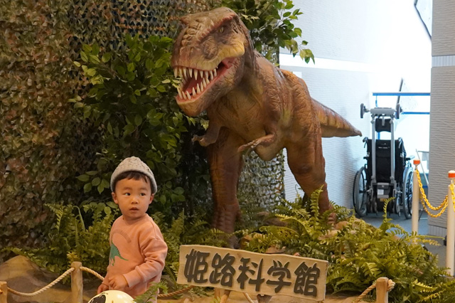 恐竜と一緒に写真撮影/姫路科学館(兵庫県/姫路市)