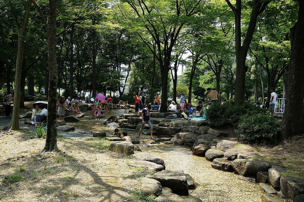 「じゃぶじゃぶ池」／猿江恩賜公園（東京都／江東区）