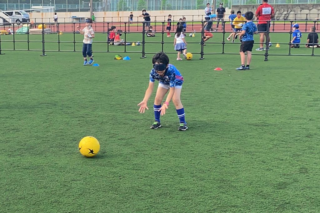 ブラインドサッカー体験イベントの様子