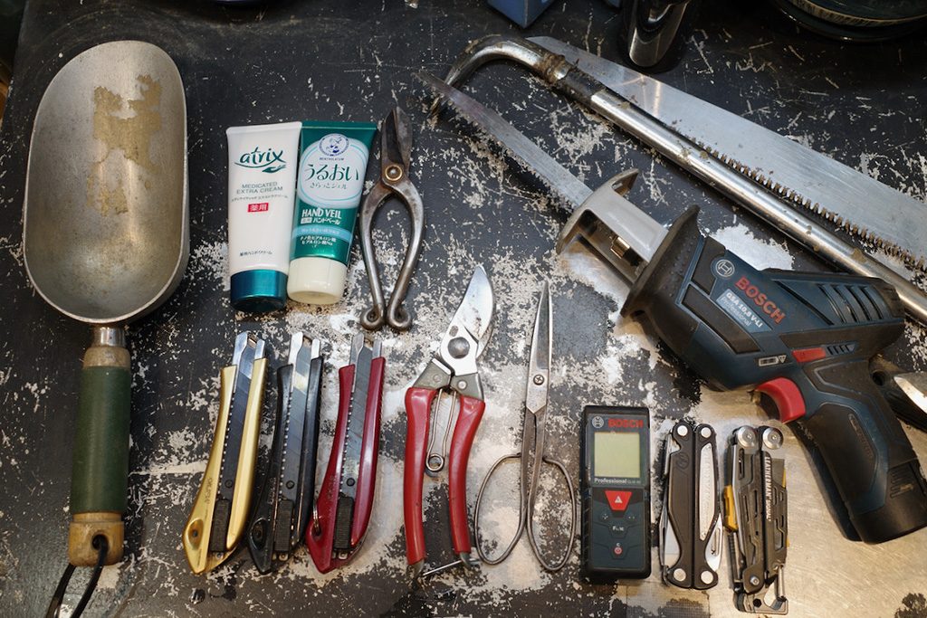 上村さんの仕事道具