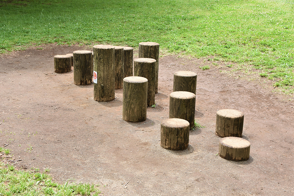 「丸太渡り」／篠崎公園（東京都／江戸川区）