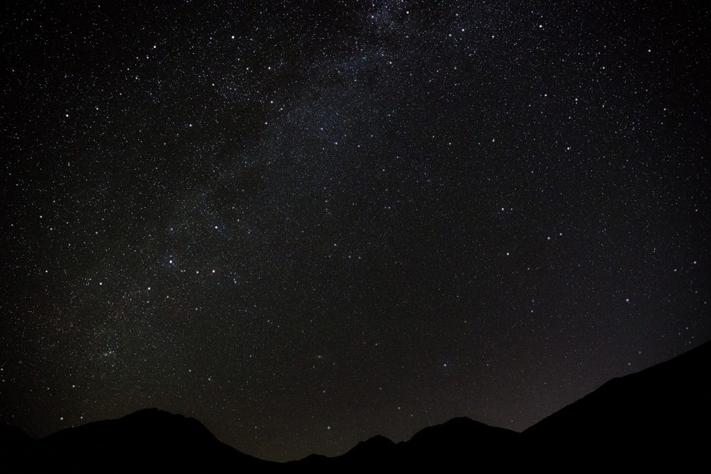 奥日光のカシオペア座、アンドロメダ座、ペガスス座