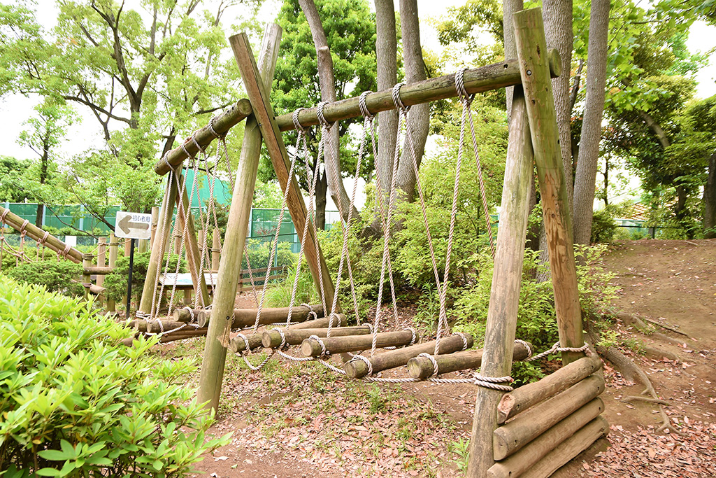 「つり橋」／平和の森公園フィールドアスレチック（東京都／大田区）