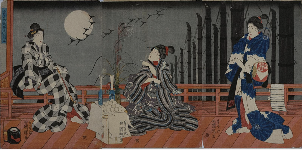 江戸名所 高輪の月見