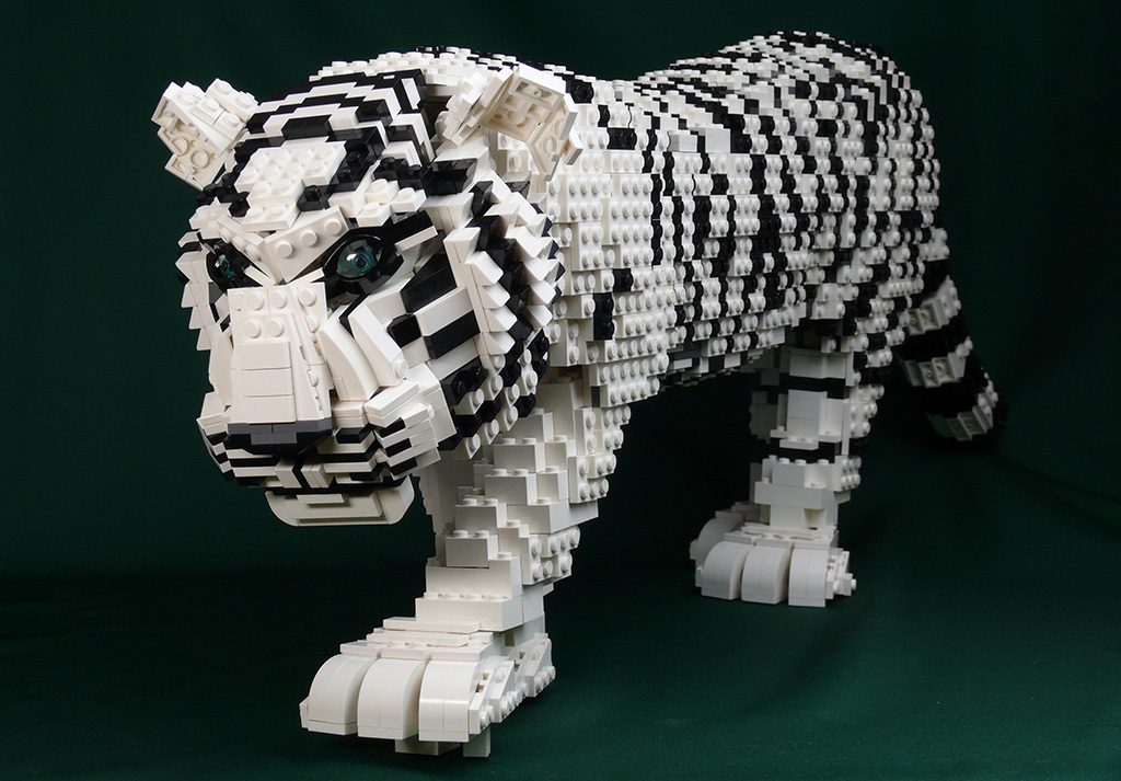 レゴで作ったホワイトタイガー