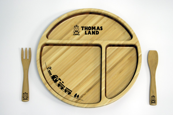 竹でできたトーマスランドオリジナル食器セット/富士急ハイランド/トーマスランド2021ハロウィン(山梨県/富士吉田市)