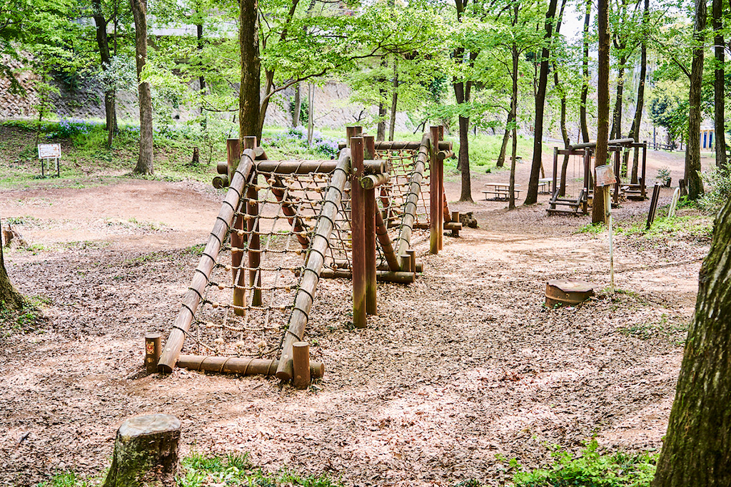 「アスレチック遊具」/狭山緑地 フィールドアスレチック(東京都/東大和市)
