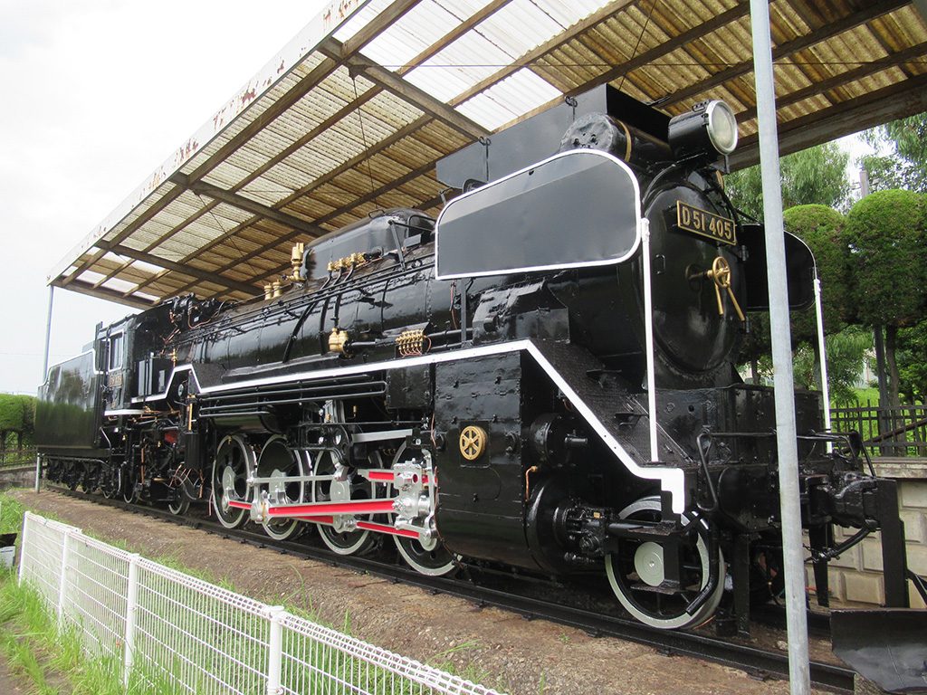 D51型蒸気機関車の展示/ユーカリ交通公園（千葉県/松戸市）