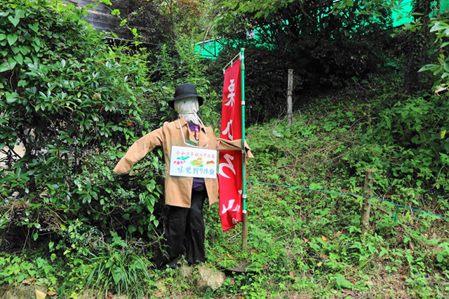 園内では案山子もガイド/中政園(大阪府/箕面市)