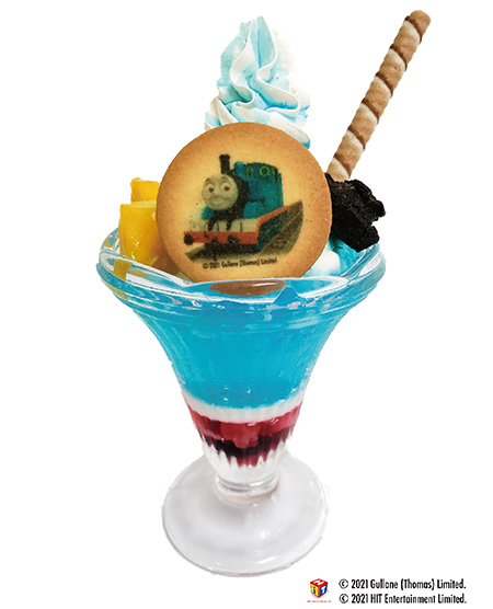 きかんしゃトーマスパフェ/「きかんしゃトーマス展」京都鉄道博物館(京都府/京都市)