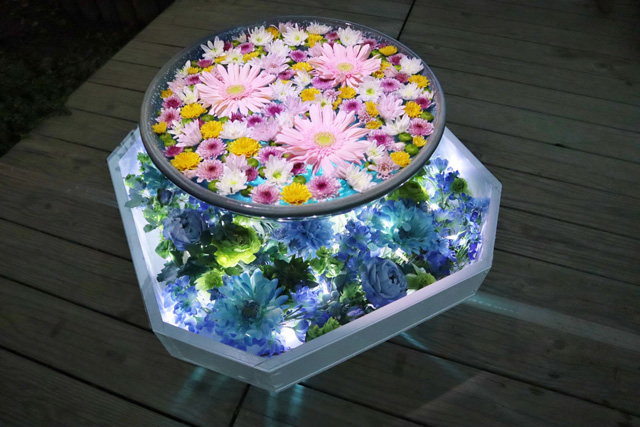 「光の花手水」/20th Anniversary 光の花の庭~Flower Fantasy2021~/あしかがフラワーパーク((栃木県/足利市)