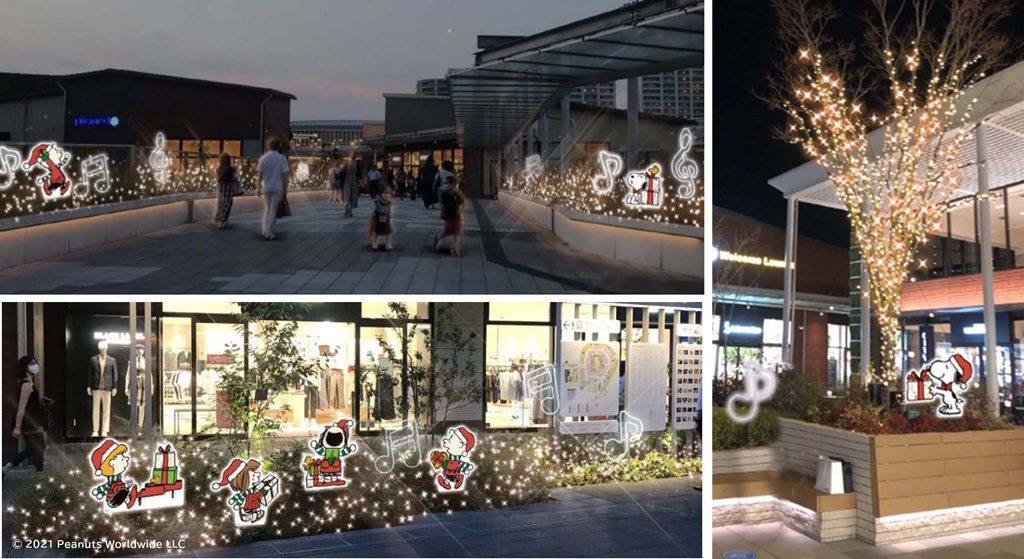 （画像左上から時計回りで）グランベリーブリッジ、ウェルカムプラザ、アートプラザ　※画像はイメージ/グランベリーパーク クリスマス スウィートメロディ（東京都/町田市）