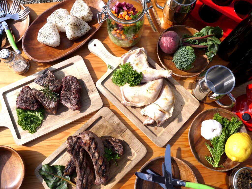 地元の食材を使用したバーベキュー/「温楽ノ森」(兵庫県/豊岡市)