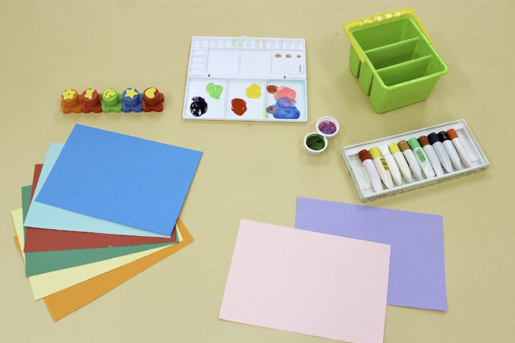 クリスマスカード作りの材料