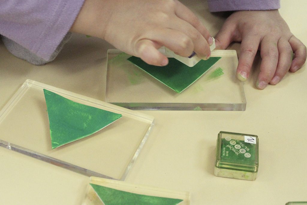 オリジナルスタンプ作りの様子