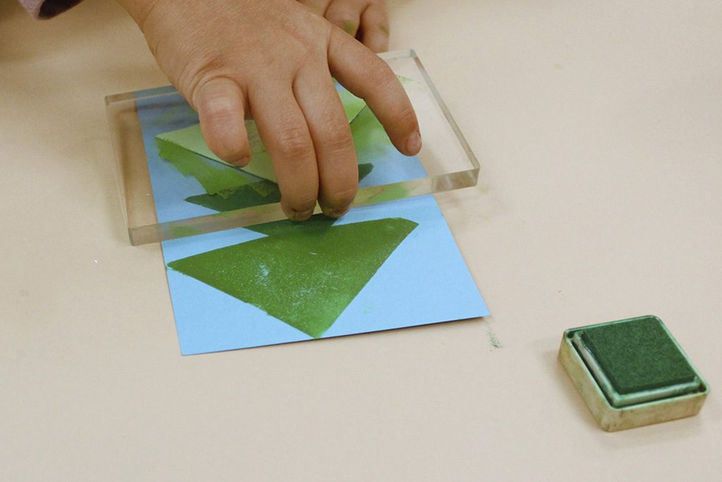 オリジナルスタンプ作りの様子