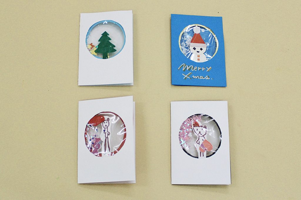 スノードームカード作品