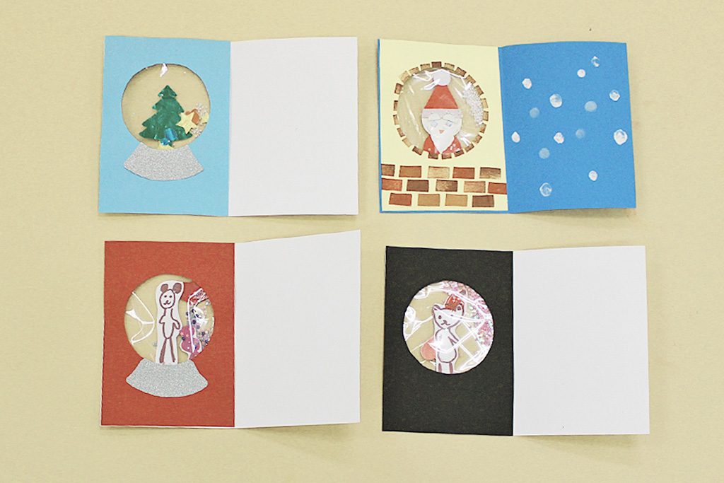 スノードームカード作品