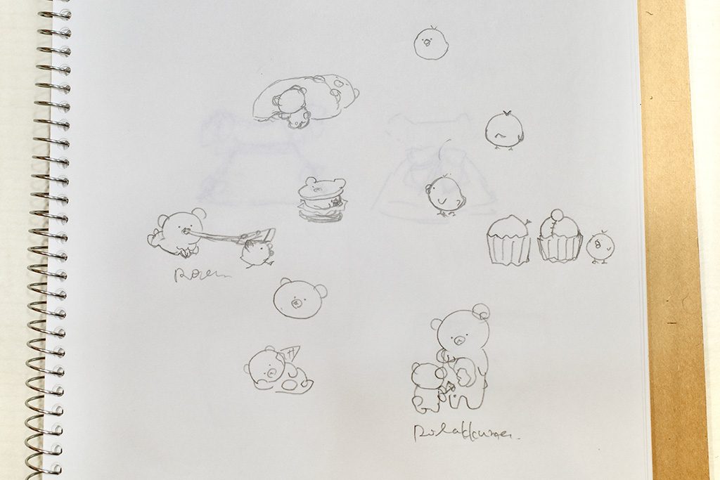 くぼたさんのラフスケッチ