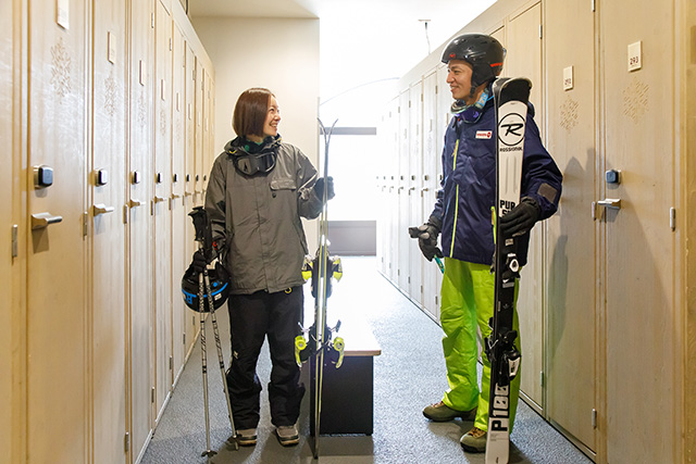 ウェアもスキー板も収納できる専用ロッカー/クラブメッド・北海道 トマム（北海道/占冠村）