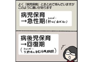 #95 病児保育と病後児保育の違いは？予約のタイミングが難しい！[双子育児漫画]